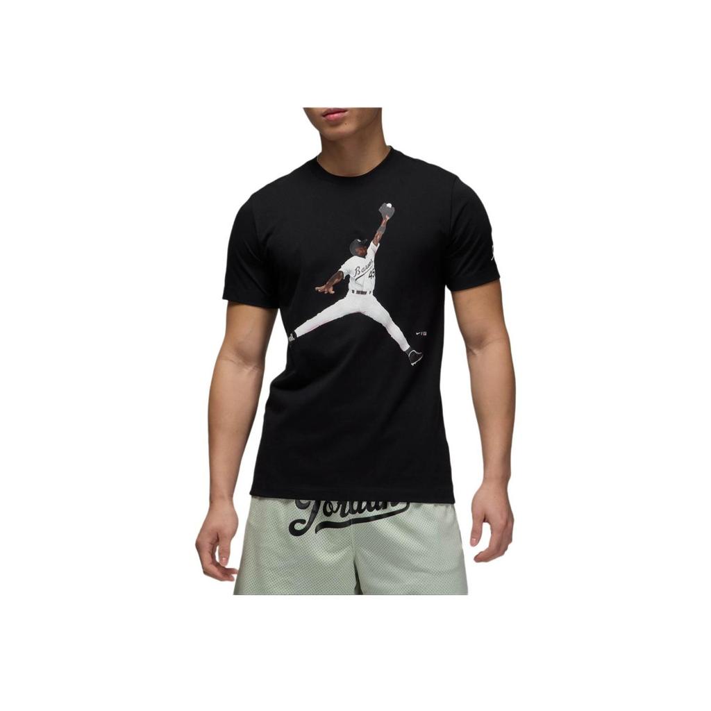 Jordan Футболка Flight MVP с буквами, номерами и символами, с круглым вырезом, повседневная, удобная, с коротким рукавом, мужская, черная FN5990-010