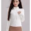Fleece Thickened Yoga Jacket Women's Season Zipper Cardigan Sports Fitness Clothing Professional Running Slim Fitness Long Sleeves