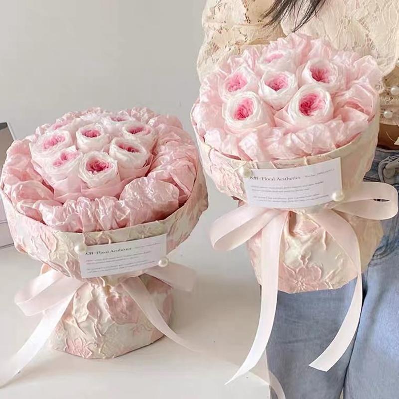 10 Pcs Flower Wrapping Paper Korean Style DIY Handmade Bouquet Crafts Gifts Packaging Wedding Party Supplies Wrapping Material