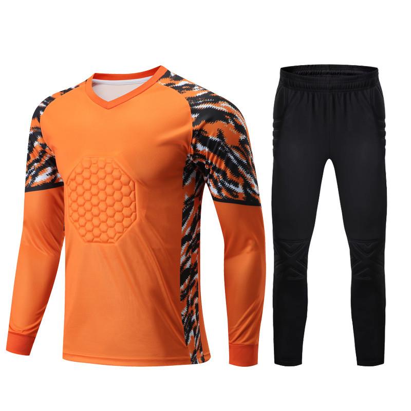 Футбольная молодежная вратарская форма Дизайн с длинным рукавом Легкая уличная ткань