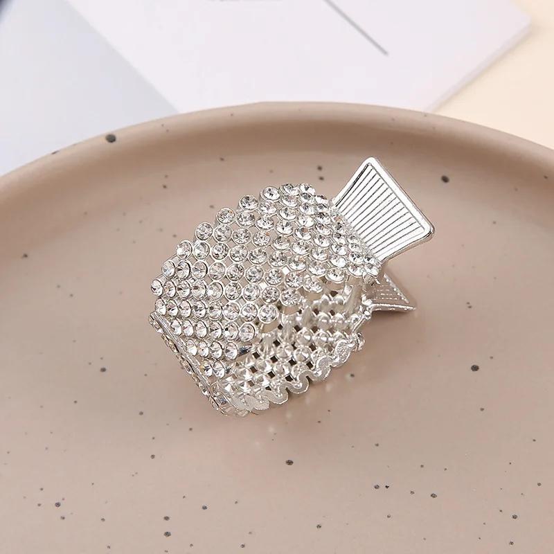 1 шт. Элегантные сверкающие стразы, декоративные зажимы для волос, нескользящие держатели для хвостиков, модные аксессуары для укладки волос для женщин