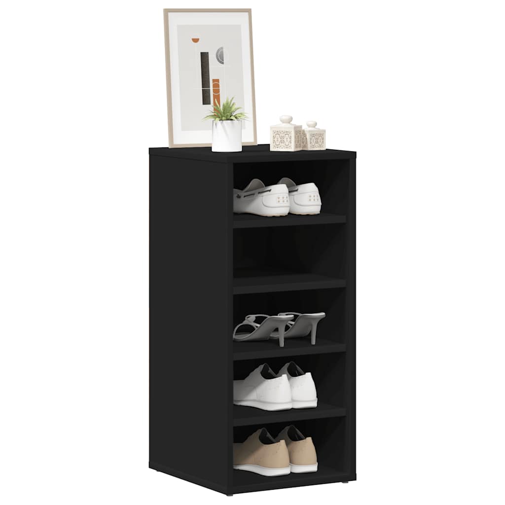 Shoe Cabinet Black 31.5 x 35 x 70 cm Particleboard