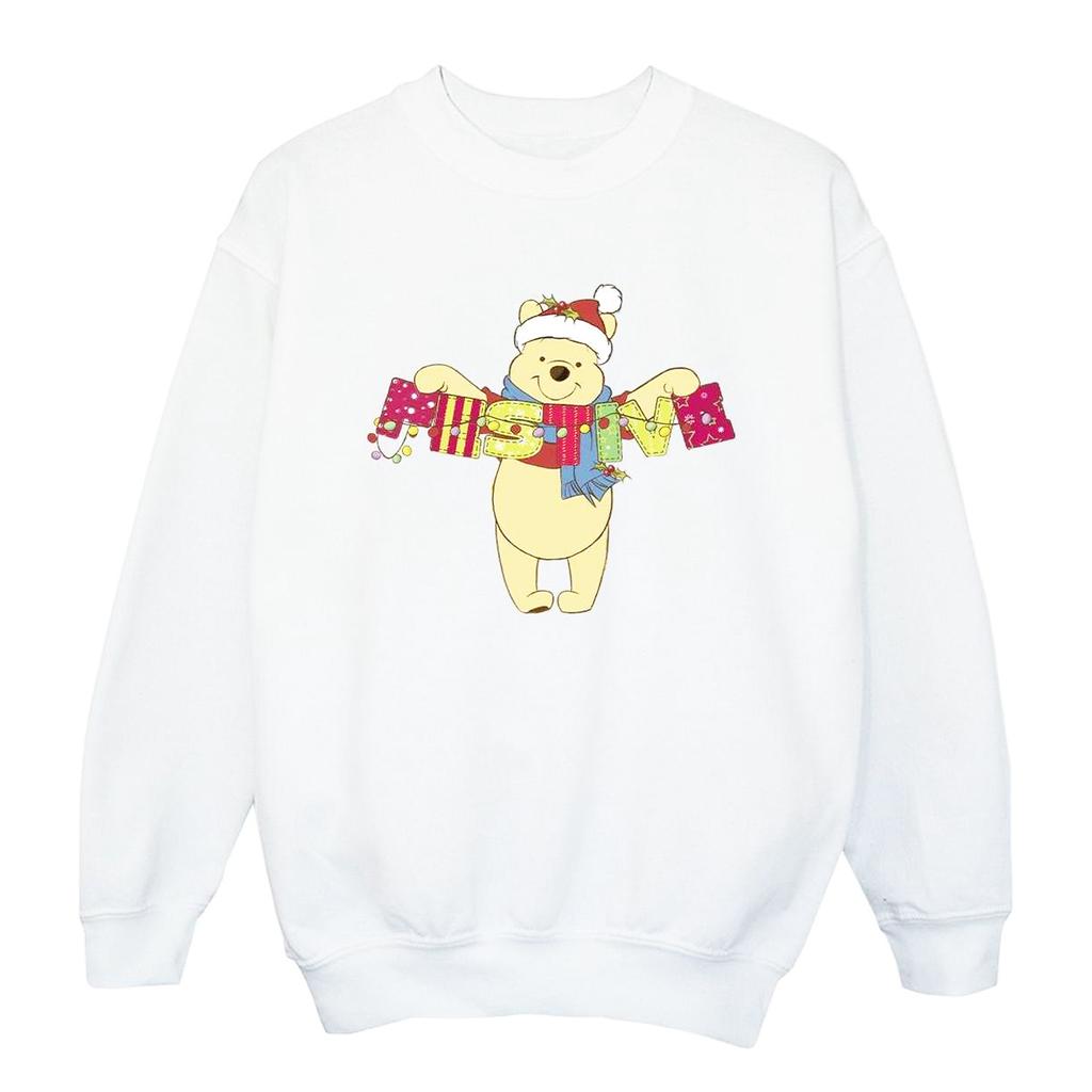 Disney Girls Winnie The Pooh Festive Sweatshirt