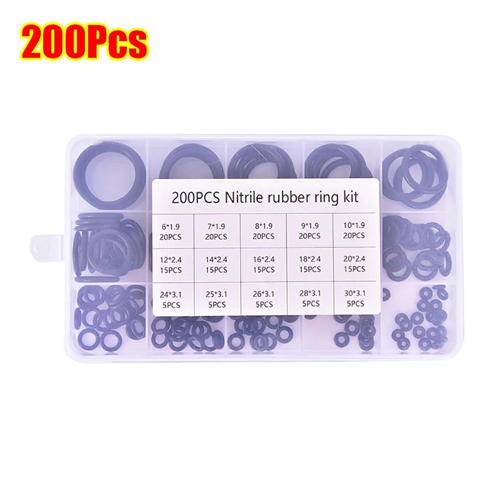 200Pcs With Box Washer Seals Nitrile Rubber Rubber Sealing Gaskets New O Ring