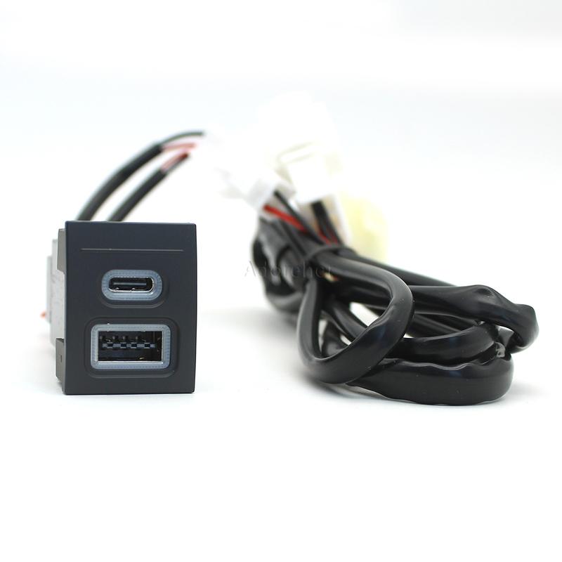 Автомобильная розетка-зарядка, двойной USB, Type C PD, адаптер питания для телефона, для VW POLO 2004-2011, аксессуары