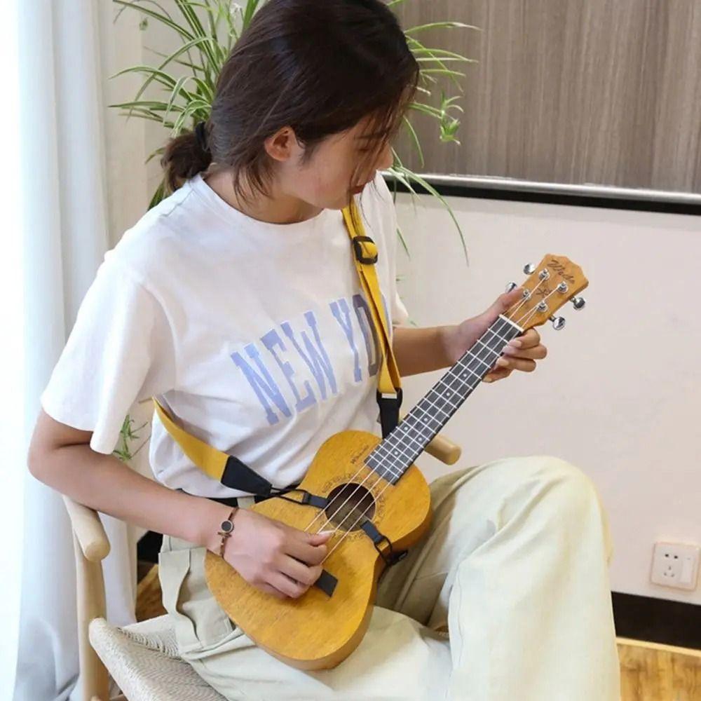 Durable Guitar Strap Adjustable Ukulele Strap Portable Guitar Shoulder Strap Guitar Accessories