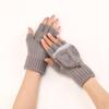 Hand Warmers Flap Gloves Half Finger Business Gloves Fashion Outdoor Mittens  Girl Boys