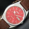ОТРЕМОНТИРОВАННЫЕ ВИНТАЖНЫЕ МУЖСКИЕ АВТОМАТИЧЕСКИЕ ЧАСЫ SEIKO 5 6309A ЯПОНИЯ С КРАСНЫМ ЦИФЕРБЛАТОМ a441287-5 Sk-a441287