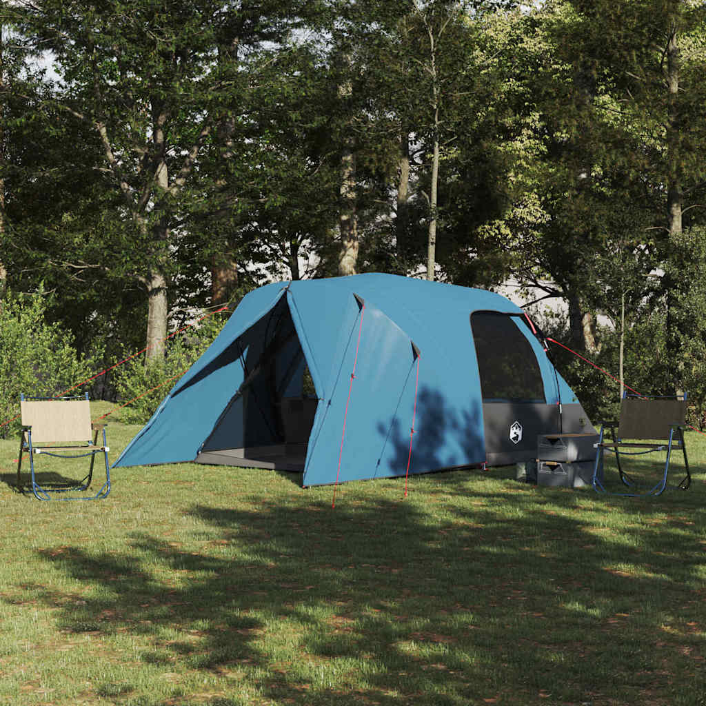 4 Person Dome Tent with Blue Roof 455 x 252 x 178 cm
