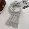 Winter Narrow Scarf 19 Color 8% Wool Scarf Hot Selling Solid Color Scarf Men's and Women's Universal Warm and Cold Proof Scarf