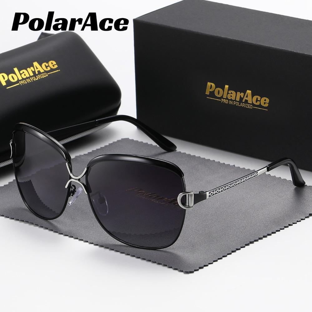 PolarAce Unisex Polarized Oversized Vintage Metal Sunglasses , UV400