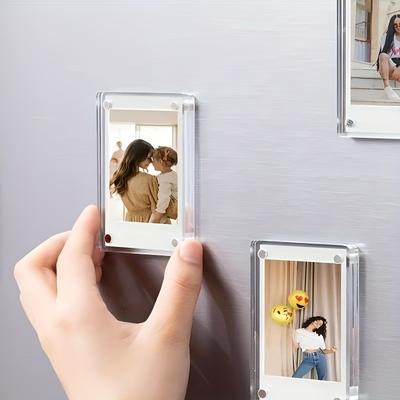 1 шт. 3-дюймовая фоторамка магнитная акриловая рамка для фотографий на холодильник многоцелевая магнитная рамка для фотографий для фотобумаги