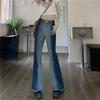 Осень-весна, джинсы, женские джинсовые брюки, винтажные прямые брюки, модные женские однотонные свободные повседневные широкие брюки с кисточками