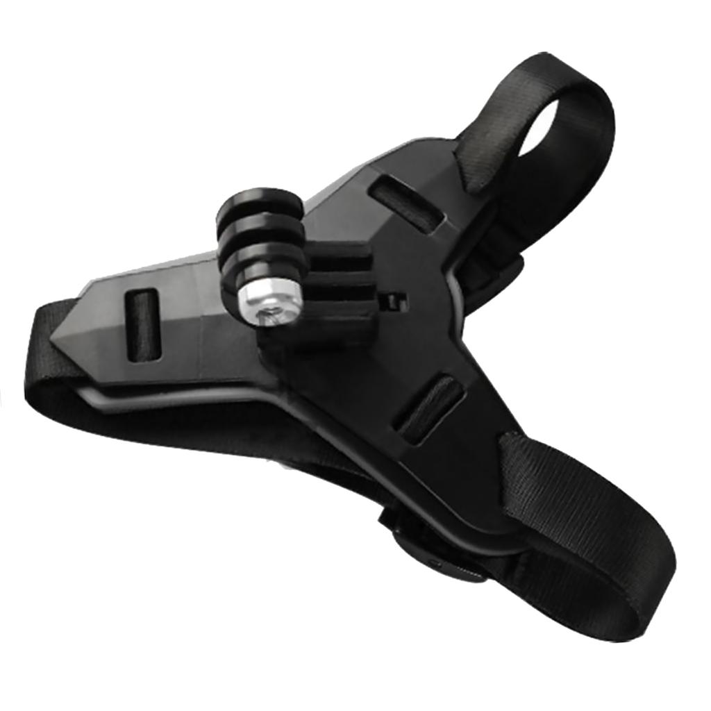 Черный крепление на подбородок мотоциклетного шлема для GoPro Hero 8/7/6/5 Регулируемый ремешок крепления на подбородок полнолицевого мотоциклетного шлема
