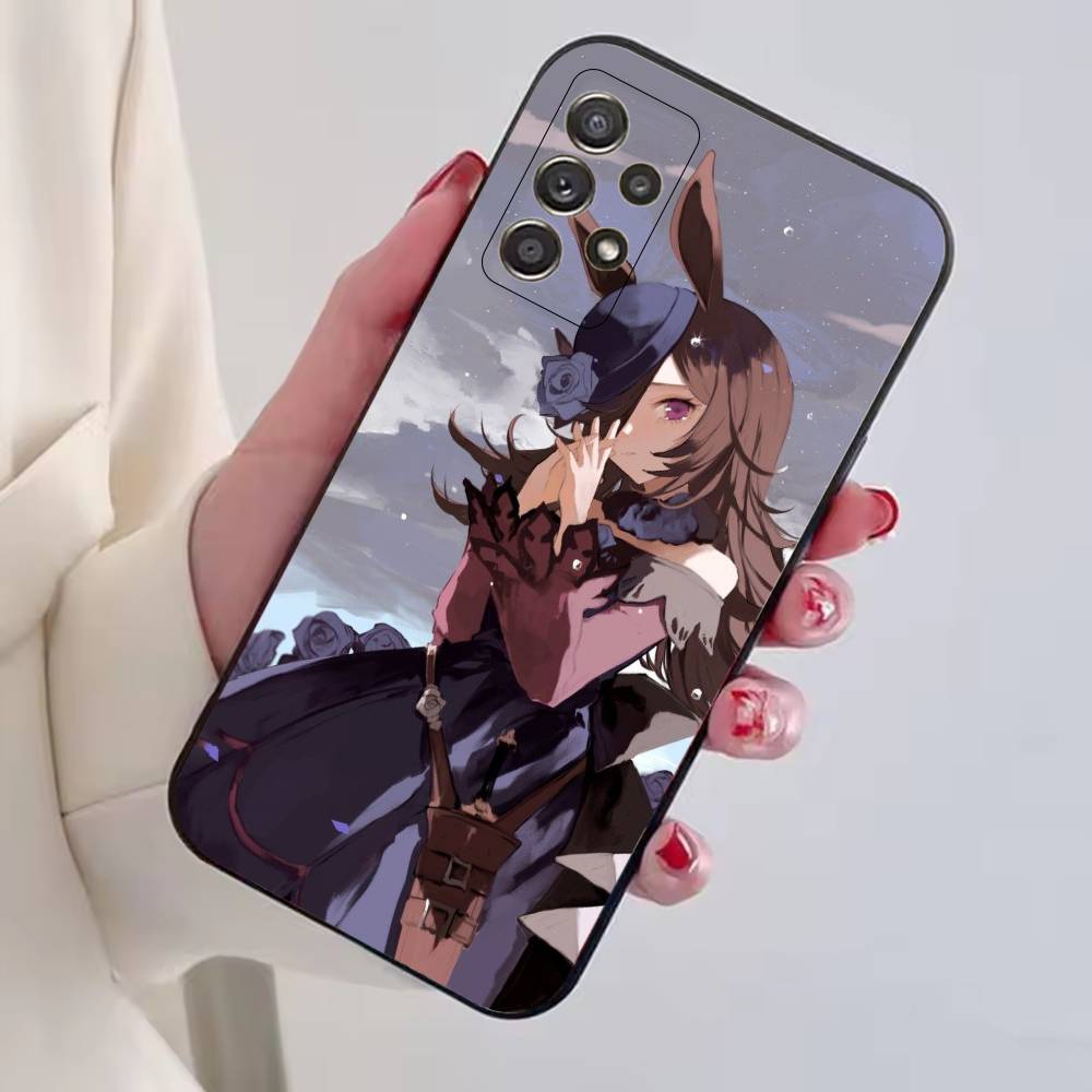 Игра U-Umamusume:Красивый чехол для телефона Derby для Samsung S25, S24, S21, S22, S23, S30, Ultra, S20, Plus, Fe, Lite, Note, 10, Черный чехол