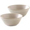 Minoru Pottery Mino Ware Albee 105 Pack Bowl, Beige, Set of 2