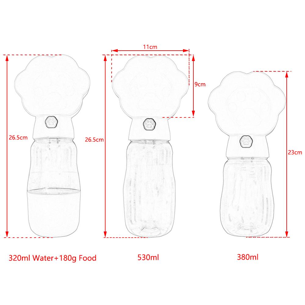 Бутылка для воды для собак, портативный диспенсер для воды для маленьких и больших собак, кошек, поилка для щенков, уличная уличная кормушка для домашних животных, принадлежности для чихуахуа