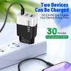 Новое 33-ваттное USB-зарядное устройство GaN с QC 3.0 и PD, поддерживает быструю зарядку 9 В и 12 В - Стандарт США/ЕС.