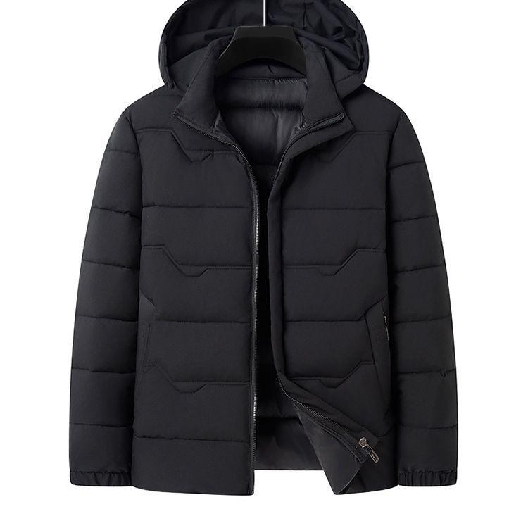 Зимняя мужская пуховая хлопковая одежда короткая теплая большого размера утолщенная средняя мужская хлопковая куртка