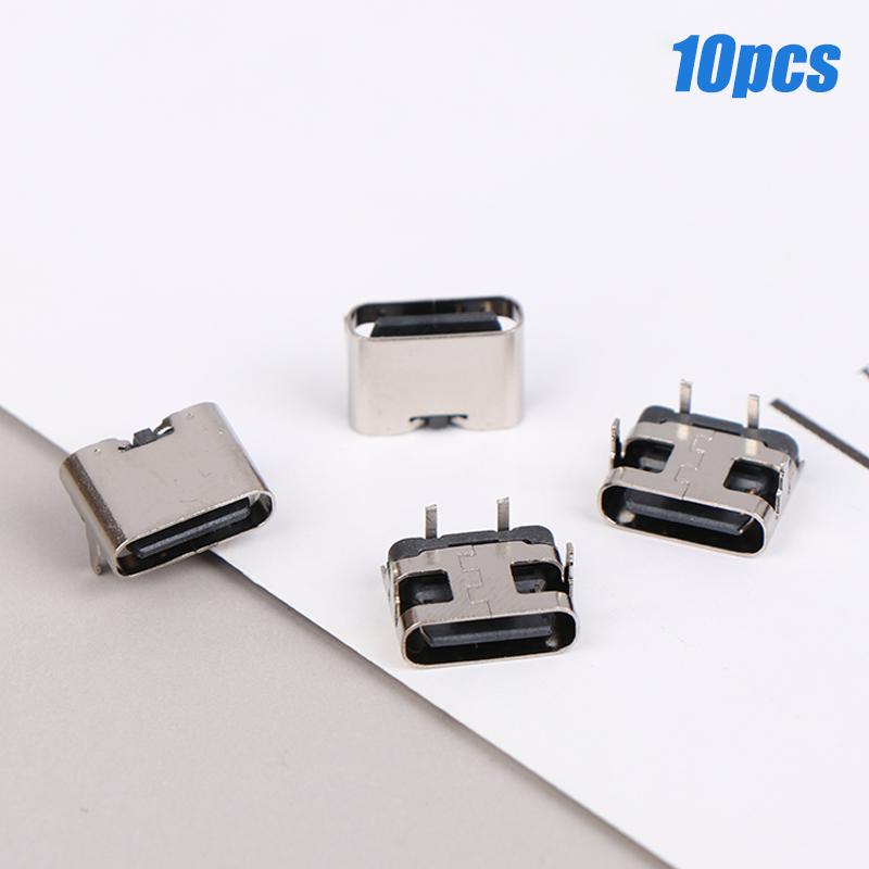 10 шт. Разъем Type-C гнездо 2-контактный штекер Микроразъем Гнездо USB разъем питания Док для порта зарядки мобильного телефона