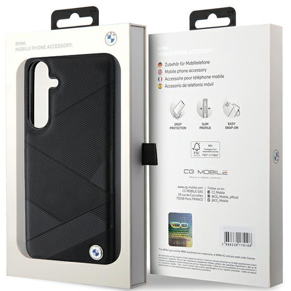 Bmw Bmhcs24S23Rcgpk S24 S921 Czarny/Black Hardcase Signature Leather Crossing Lines Pattern