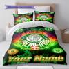 Name Custom SE Palmeiras Pattern Bedding Set Quilt Cover Pillowcase Home Decor Gift (1 * duvet cover + 2 * pillowcase, without core)