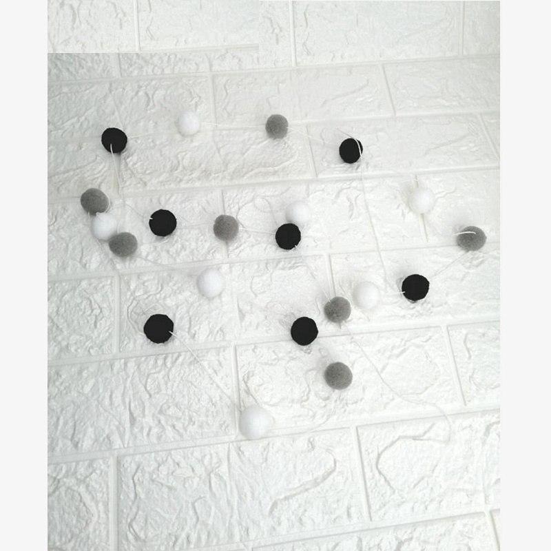 Украшения для комнаты Декоративный меховой шарик Гирлянда Цветная детская комната Дом DIY