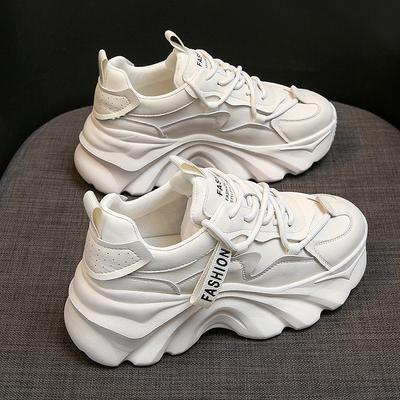 Женские кроссовки «папины», весенние новые, ретро, универсальные, на толстой подошве, для маленького роста, увеличивающие рост, повседневные спортивные туфли