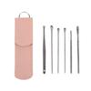 6Pcs Portable Travel Ear Pick Earwax Removal Kit Professional Earwax Cleaner Tools with Storage Box