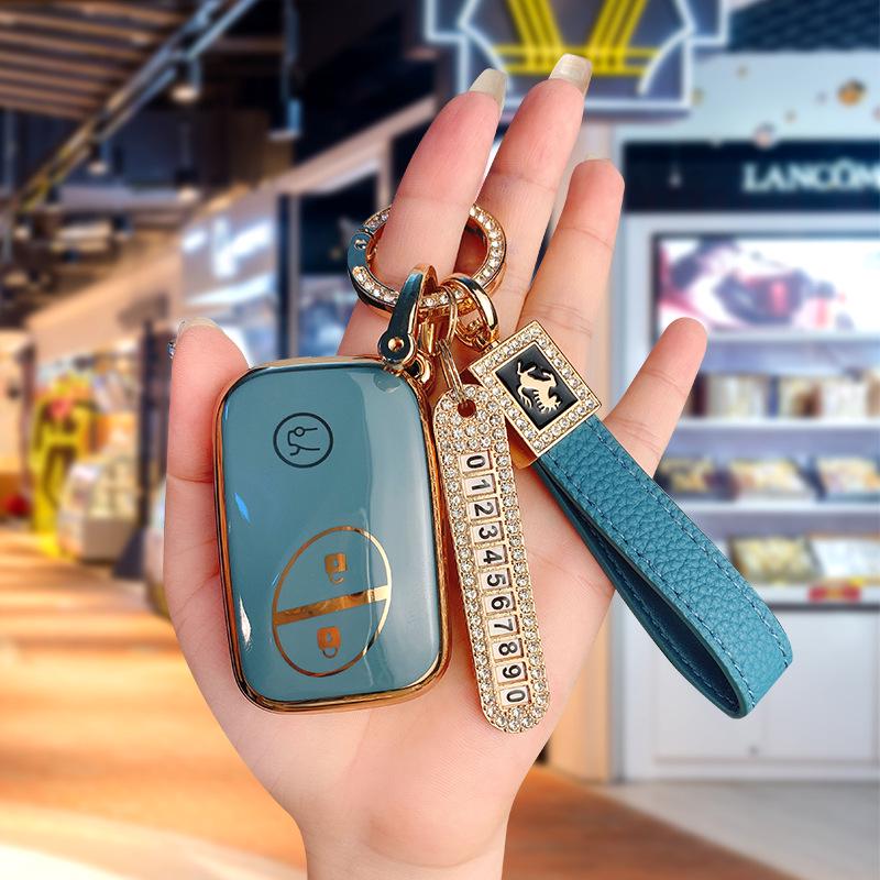 BYD I3 Key Case for S6, G3R, L3, S7, F0, E6, M6, Tang - Unisex Car Shell Bag Buckle for Older Models