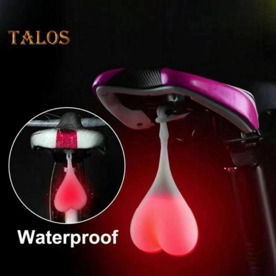 Задний фонарь для велосипеда, водонепроницаемый силиконовый, в форме сердца, предупреждающий фонарь для ночной езды на горном велосипеде, шоссейный задний фонарь для горного велосипеда, аксессуары для велосипеда