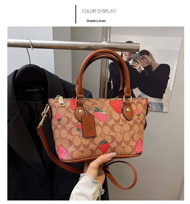 Трендовая женская сумка кроссбоди и тоут на плечо 2025 - Простой принт, текстура ПУ