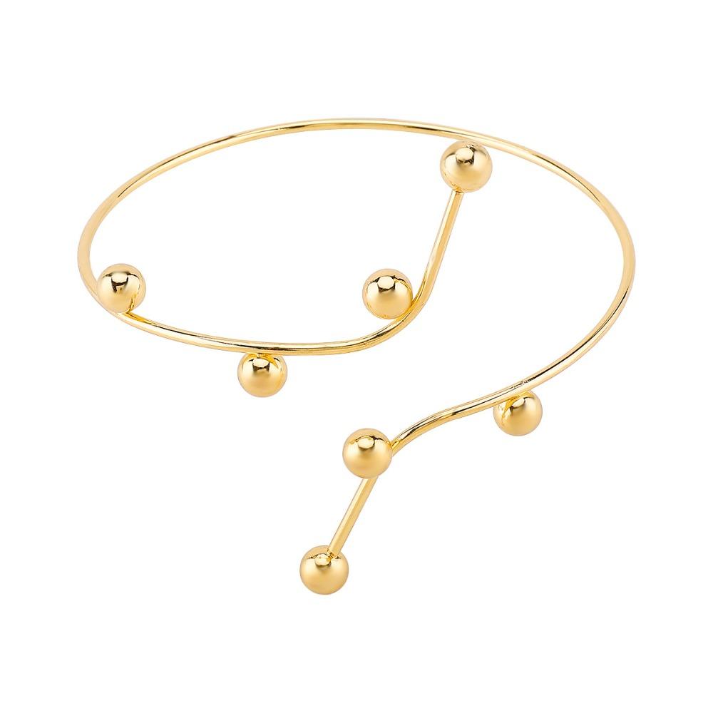 Line Weave Armband Arm Chain Hollow Flower Circle Upper Arm Bracelet Opening Cuff Bracelets Party