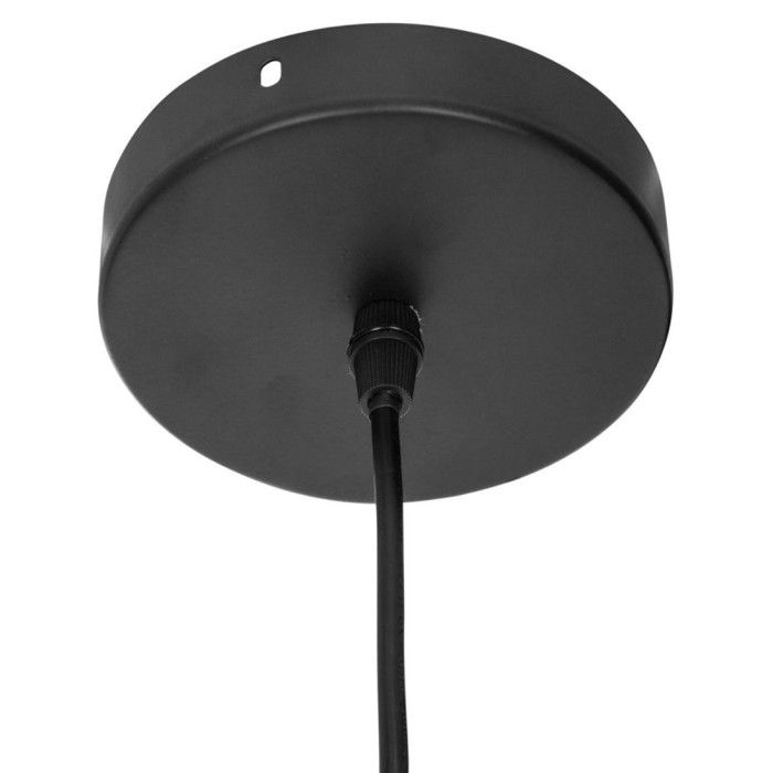 Black Pendant Light "Zania" In Wired Metal Height 52 Cm Atmosphera