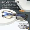 Stylish Cat-Eye Photochromic Presbyopia Glasses Ultra-Lightweight Anti-Blue Light Reading Eyewear Unisex Diopters 0 To +4.0