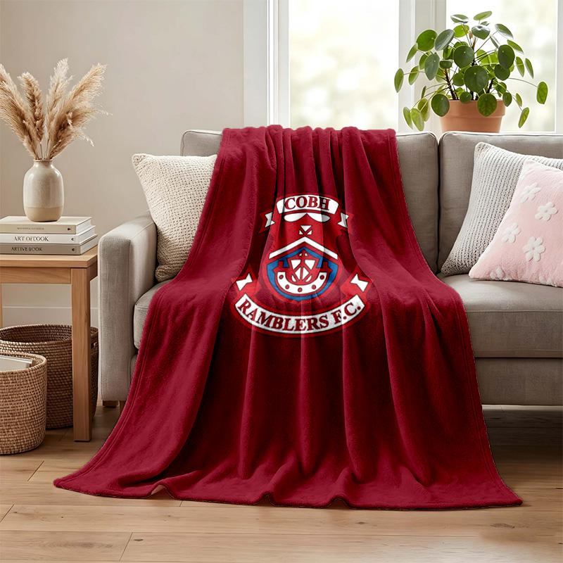 Cobh Ramblers blanket Flannel Blanket Soft Cozy Plush Throw for Sofa Bed Lightweight Home Decoration Gifts for Christmas various holidays