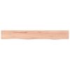 Wall Shelf Light Brown 80 x 10 x 4 cm Solid Oak Wood Treated