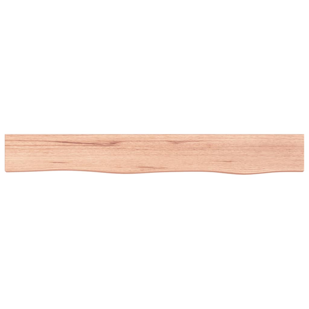 Wall Shelf Light Brown 80 x 10 x 4 cm Solid Oak Wood Treated