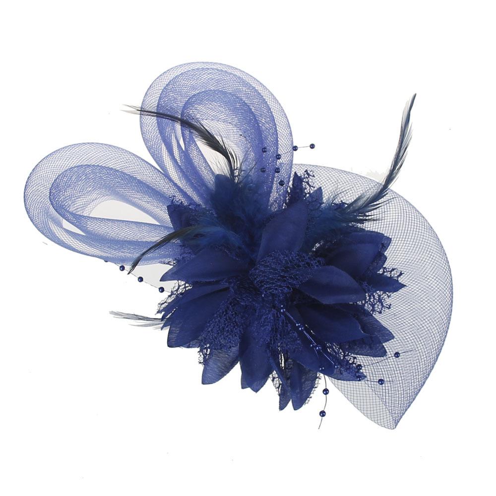 Bridal Jewelry Elegant Flower Women Stylish Hair Ornament Feather Headband Shimmer Headdress