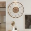 Настенные скандинавские контролируемые настенные настенные настенные легко округлить кампусные настенные арабские комнаты диаметр комнаты часы, деревянные, стильные, бесшумные, современные, нерадиочасы,