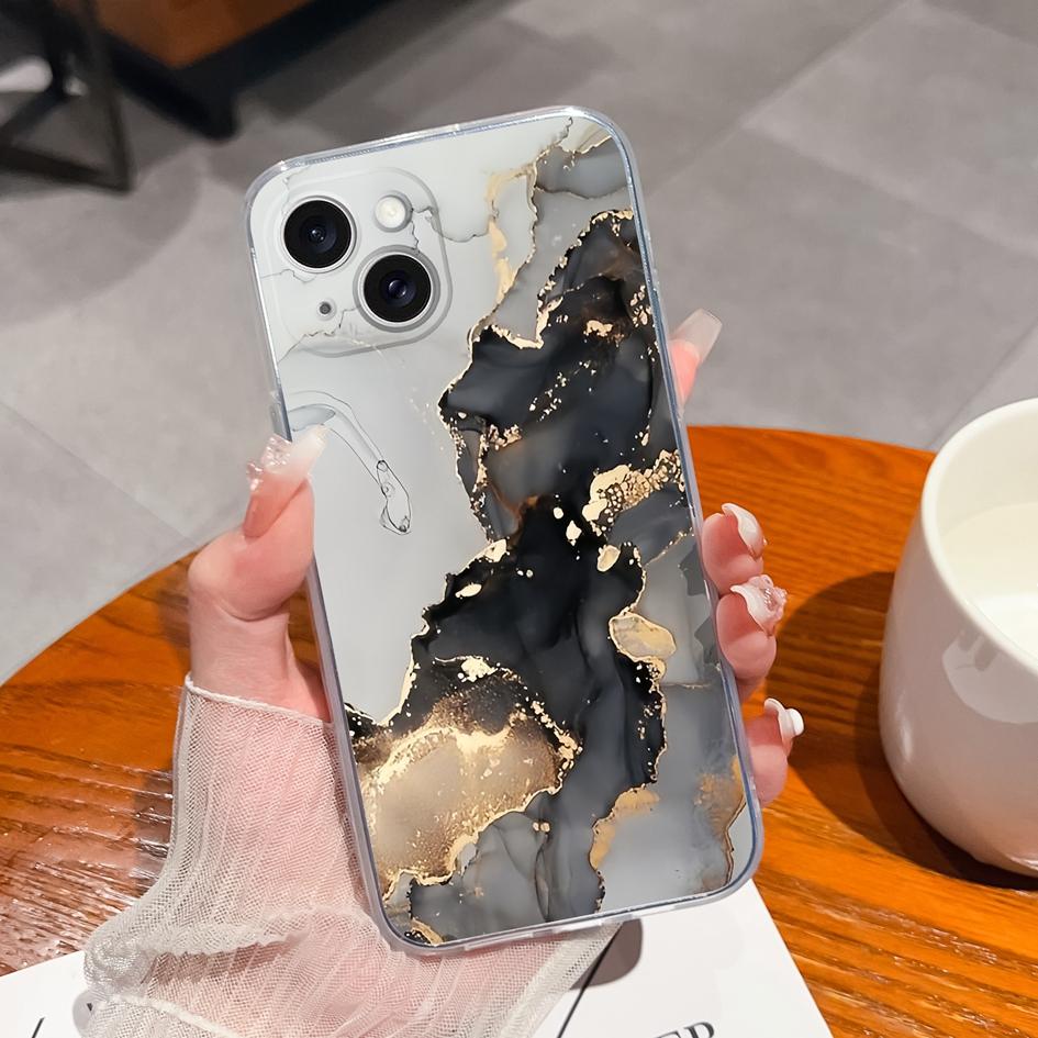 Для Apple iPhone X XS XR SE 11 12 13 14 15 Pro Max чехол Мягкий силиконовый противоударный прозрачный матовый модные этикетки с защитой от падения для бампера iPhone