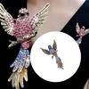 Retro Eagle Pin Jewelry Shiny Rhinestone Embellished Cartoon Style Multipurpose Wear Alloy Crafted For Women Men Birthday Party Gift