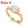 Classic Square Waterdrop Inlaid CZ Zircon Finger Rings For Women Men Dainty Shiny Geometric Rings Wedding Anniversary Zircon