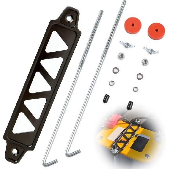 Battery Hold Down Bracket, Aluminum Alloy Battery Tie Down Bracket, Battery Tray For Car Battery Mount Bracket Hold Lock Accessories, Car Battery