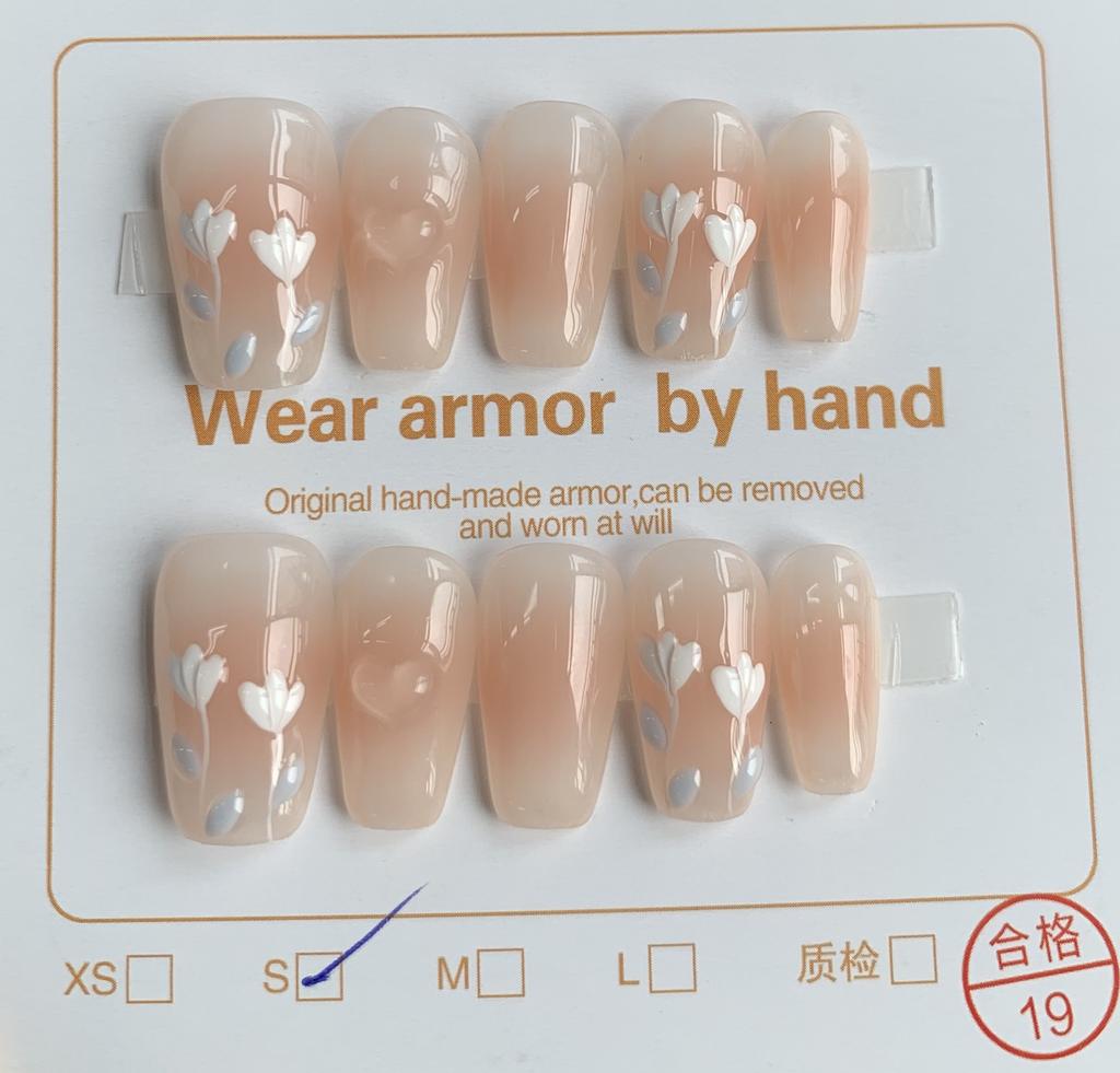 Нажмите на кончики ногтей Гель Полное покрытие 100 дизайнов Накладные ногти ручной работы Высококачественные носимые искусственные ногти Многоразовые размеры от XS до L бесплатно 5 шт. инструментов