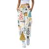 Женские повседневные модные рождественские принтованные повседневные брюки спортивные брюки длинные брюки брюки с эластичной резинкой на талии