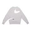 Nike Вязаный пуловер с большим логотипом Swoosh, мужские топы, серый DD6097-063