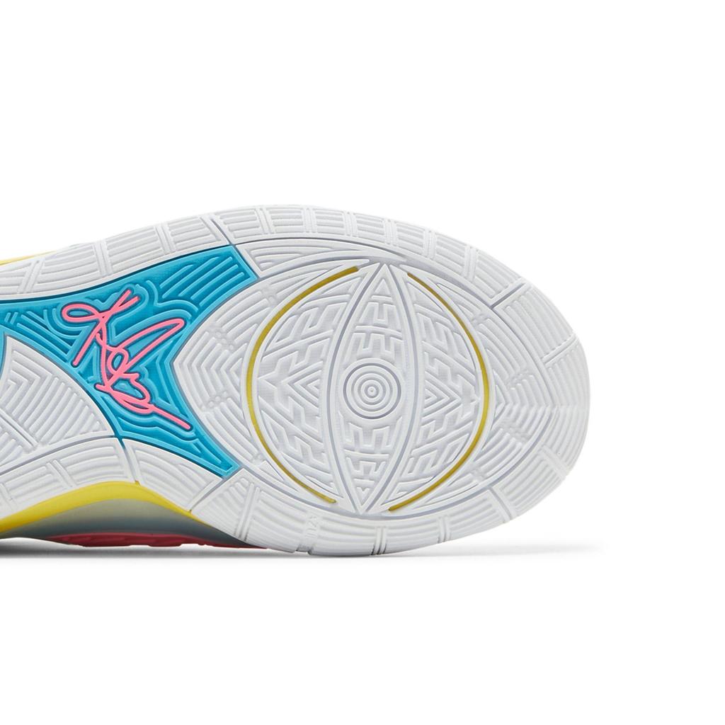 Nike Kyrie 6 Школьные 'Неоновый Граффити' (унисекс) Белый / Оптический желтый / Цифровой розовый / Синий гнев Детские баскетбольные кроссовки BQ5599 101