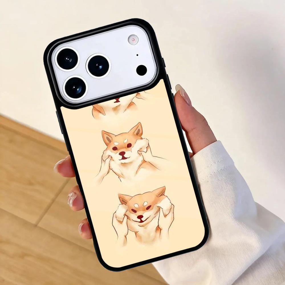 Смешной чехол для мобильного телефона с сиба-ину для IPhone 17 AIR 16pro Max 15 14 13 12 11 Защитный бампер