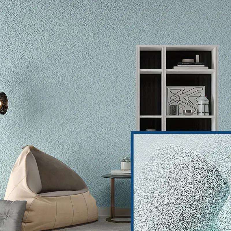 50cmX2.8/10m Linen 3D Foam Wallpaper Self-adhesive PVC Solid Color Thickened Waterproof Background Wall Renovation Wall Stickers
